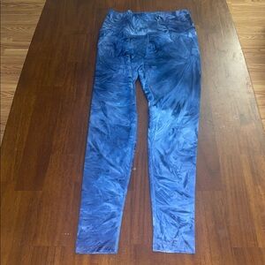 Beyond Yoga Leggings Smokeshow Wave High Waisted Long Outlaw Navy Smoke large